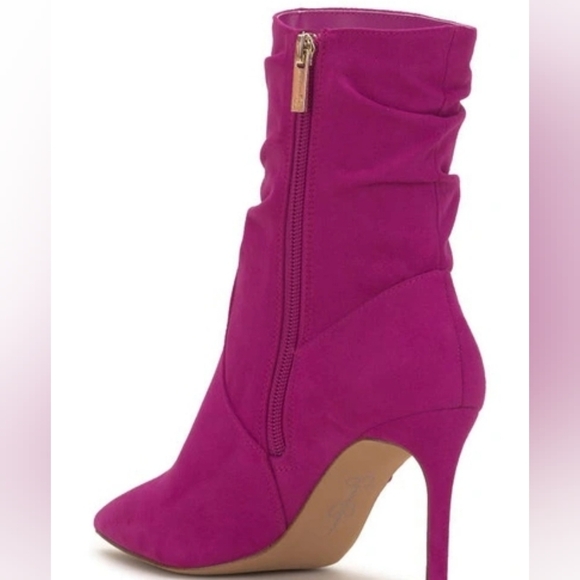 Jessica Simpson Siantar Pink Slouchy Pointed Toe Heeled Dress Booties NWT Sz 8.5 - Picture 10 of 15